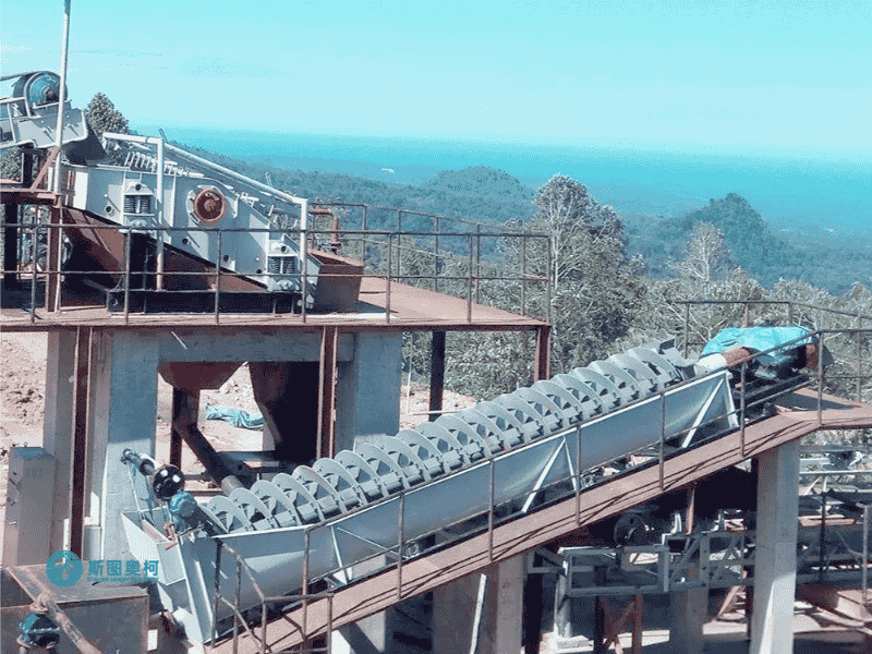 Spiral classifier for mineral processing plant