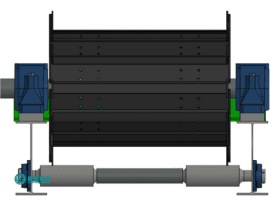 Apron feeder with high-temperature tolerance