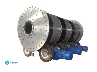 Tire drive ball mill with low-maintenance design