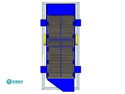 Vibrating screen with low-maintenance design