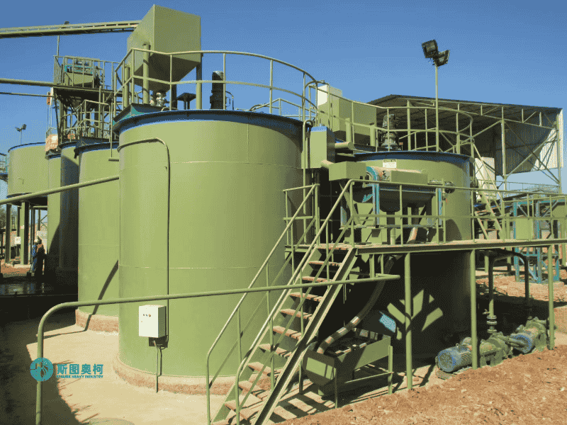 Leaching tanks working principle diagram