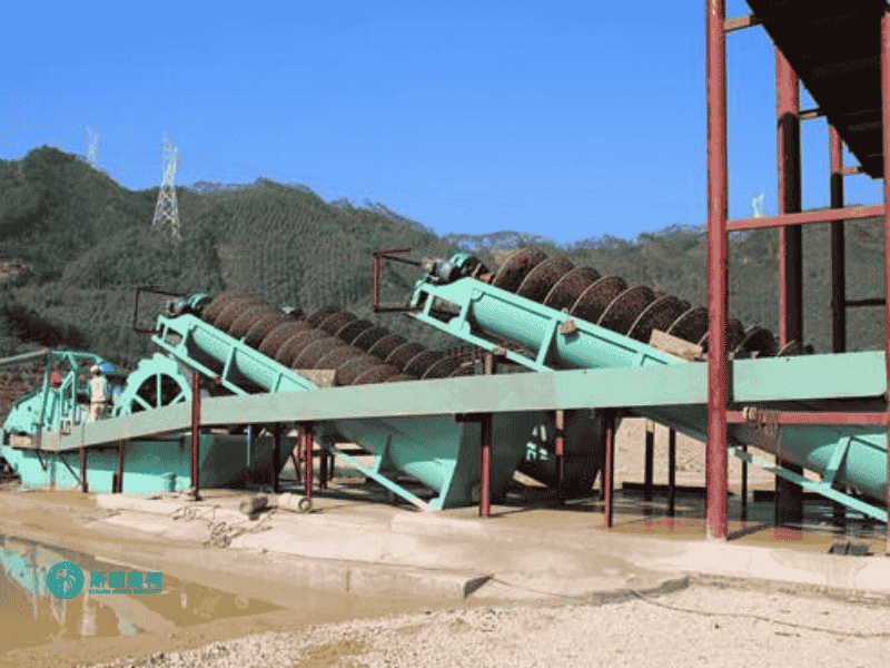 Screw sand washer for gravel sand cleaning