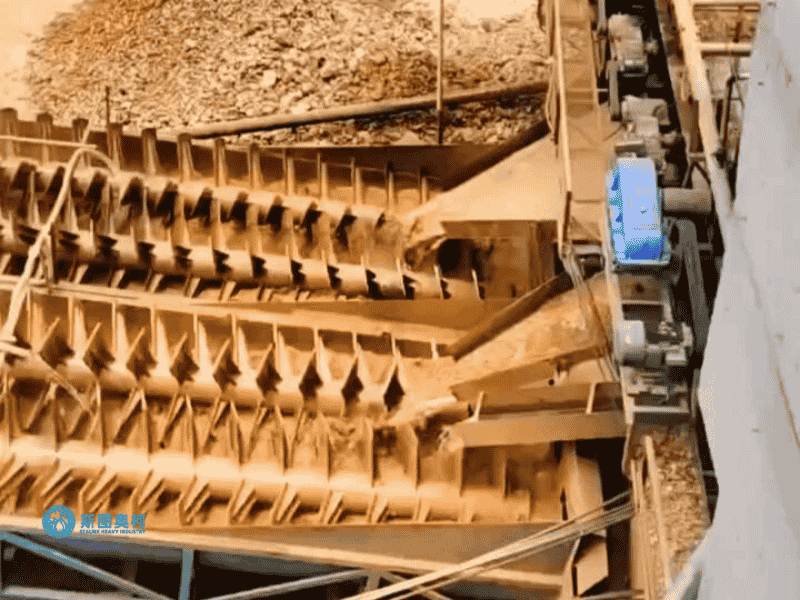 Log washer for metal ore washing