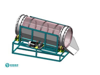 Trommel screen with high screening efficiency