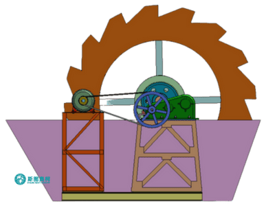 Bucket wheel sand washer with durable structure