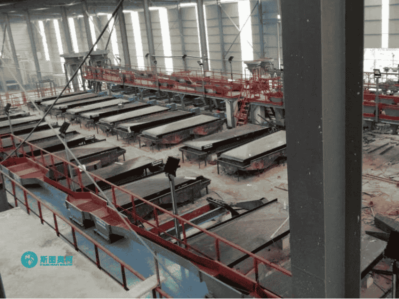Shaking table for tin ore beneficiation