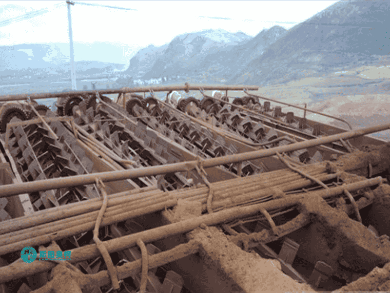 Log washer for high-clay ore scrubbing