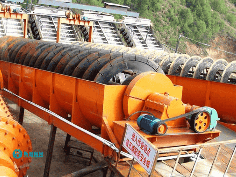 Screw sand washer for artificial sand washing