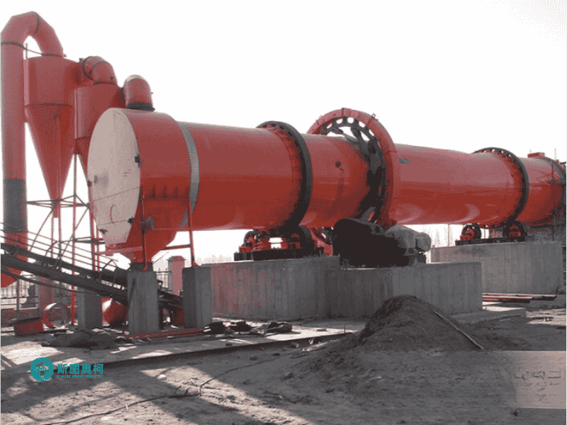 Rotary dryer for biomass and sawdust drying