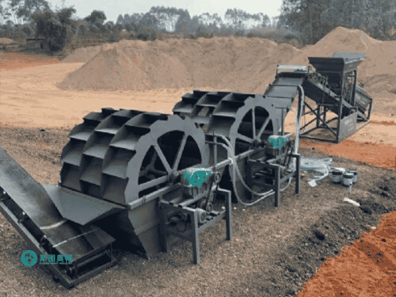 Bucket wheel sand washer for gravel aggregate washing