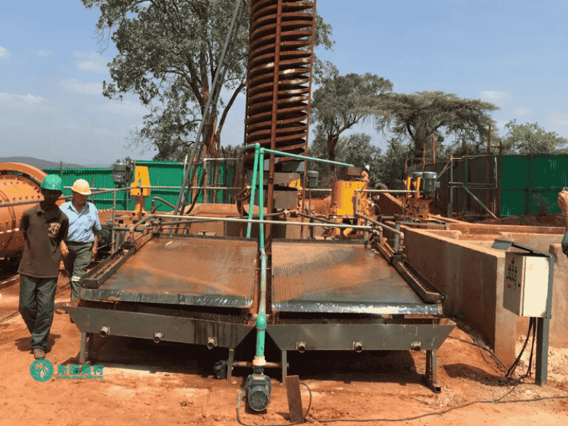 Shaking table for gold separation
