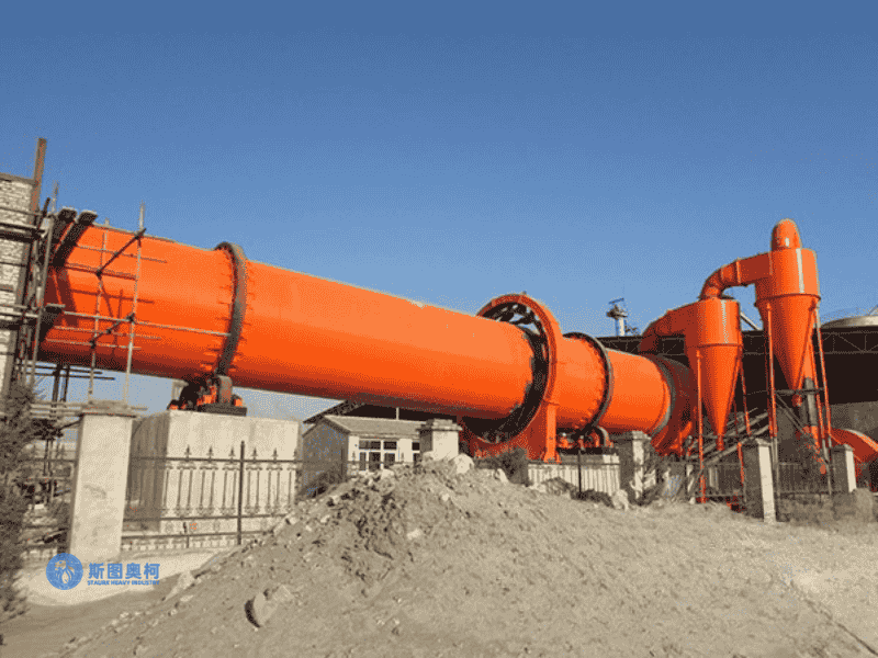 Rotary dryer for sand and mineral drying