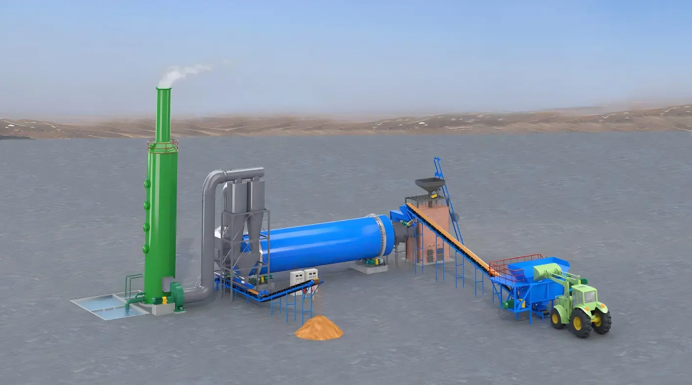 Kaolin rotary dryer for clay drying process